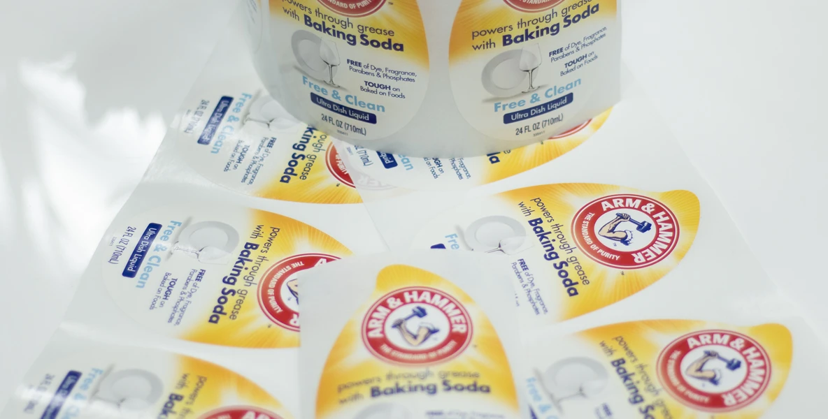 Sample Arm & Hammer baking soda labels